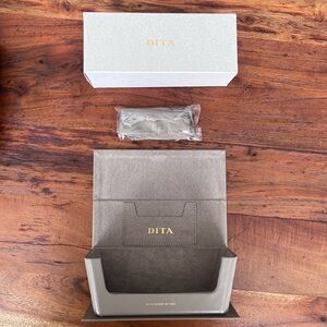 Unused DITA authentic Hard Glasses Case with box and wipe